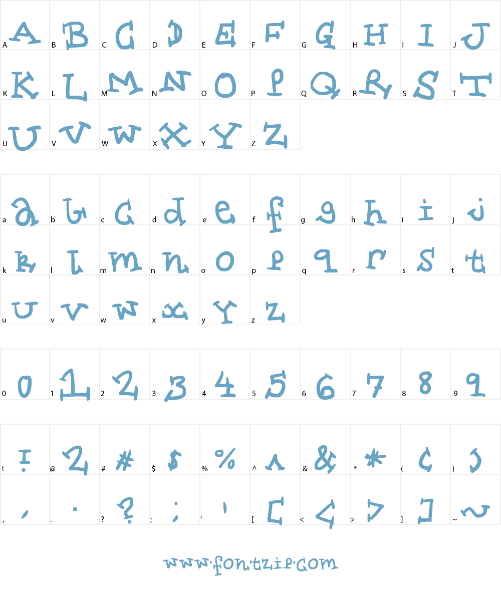 slightly different Font Character